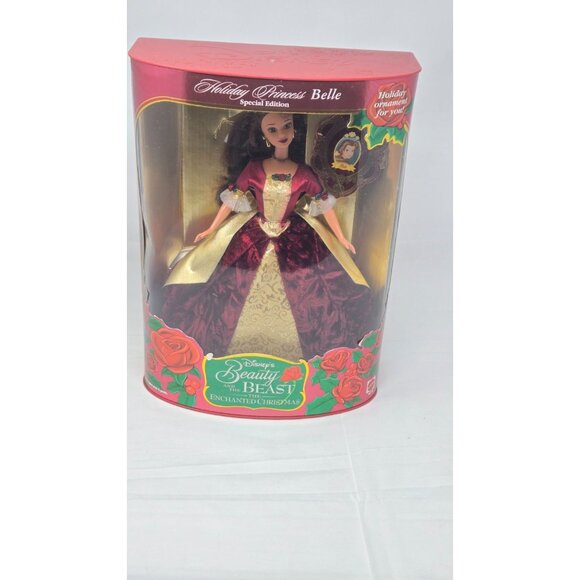 1997 Holiday Princess Belle Disney Beauty and the Beast Barbie Doll 16710 - Picture 6 of 9